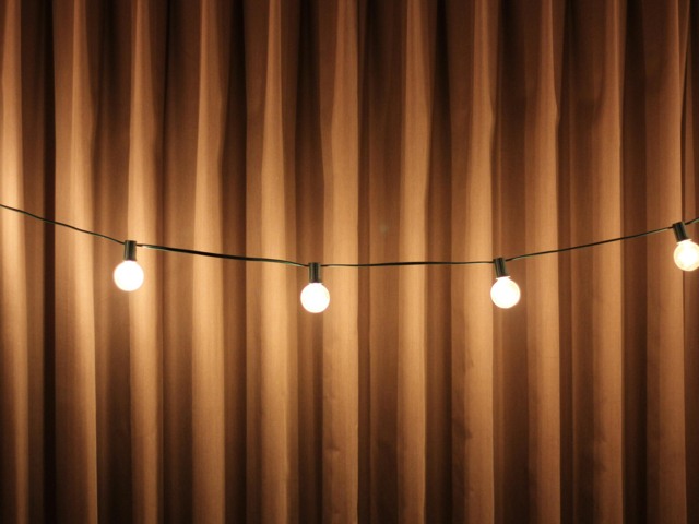 Ljusslinga med glödlampor