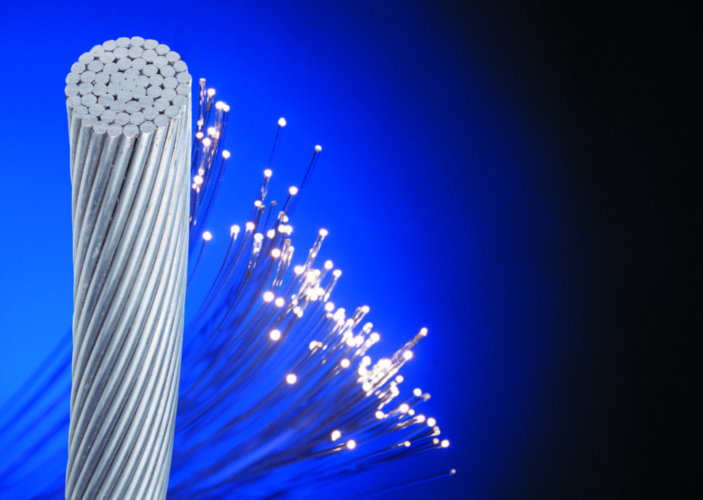 Illustration av fiberkabel